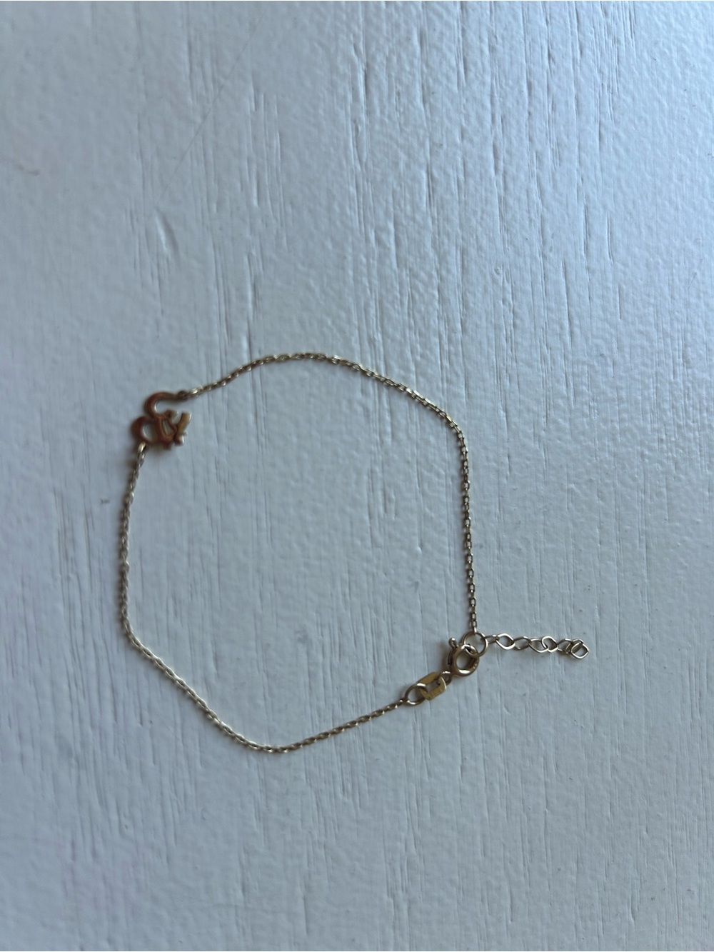 Delicate Gold Cable Bracelet with yoga Charm